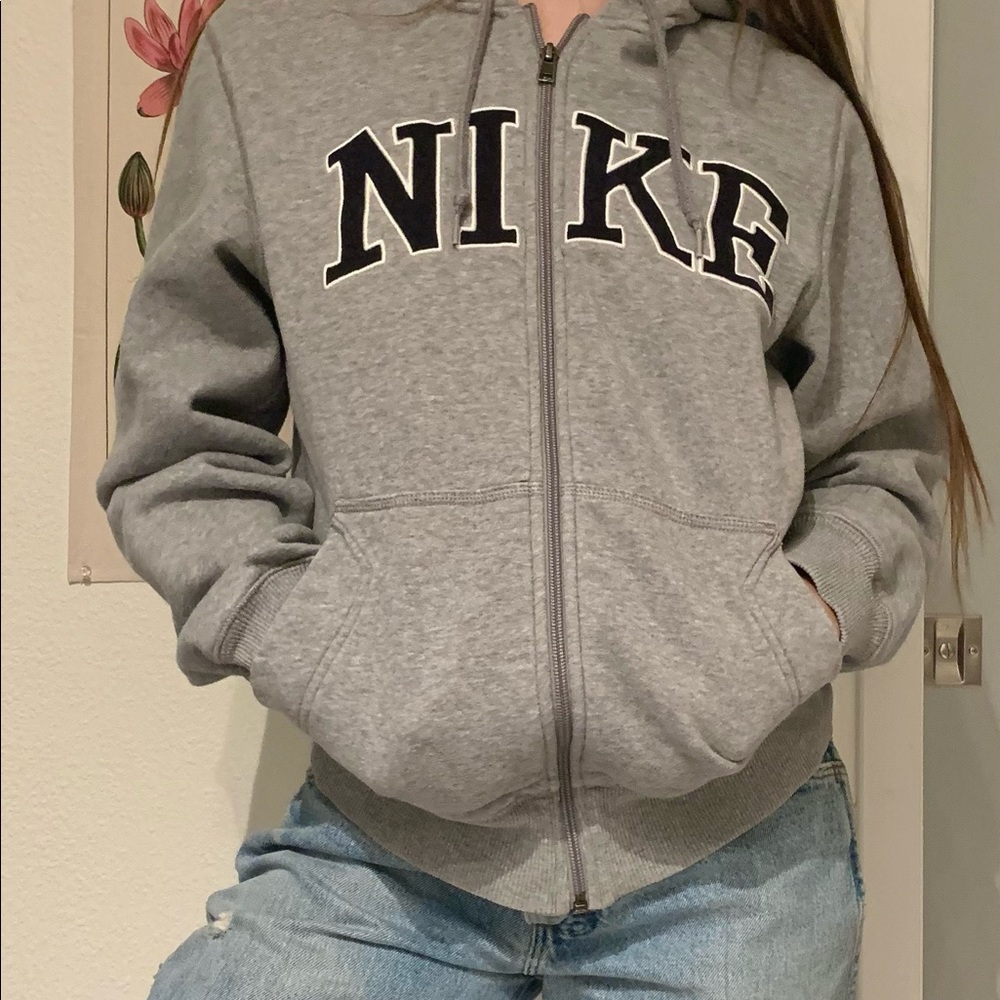 Vintage Gray Nike Hoodie